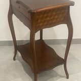 Louis XV style dressing table, cube marquetry, worker