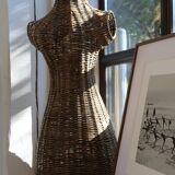 Mannequin Buste Rotin Vintage