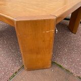 Vintage octagonal wooden coffee table
