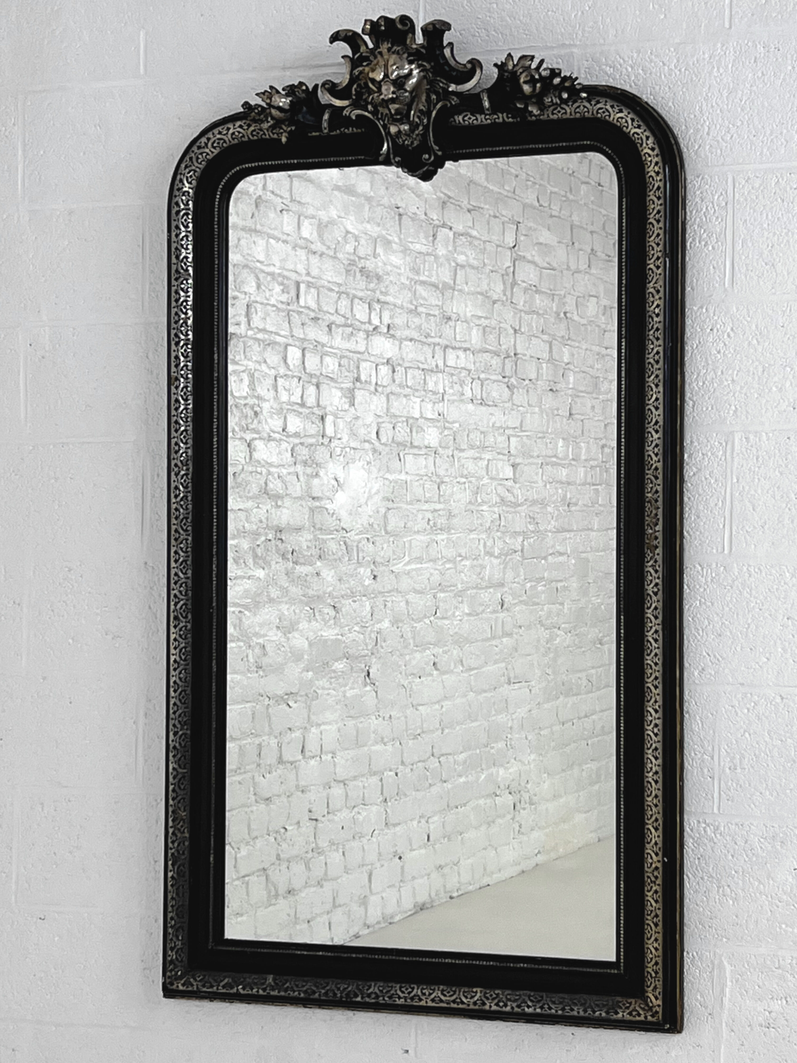Old wooden mirror in Baroque or Napoleonic style