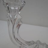 Old two-spoke crystal candle holder