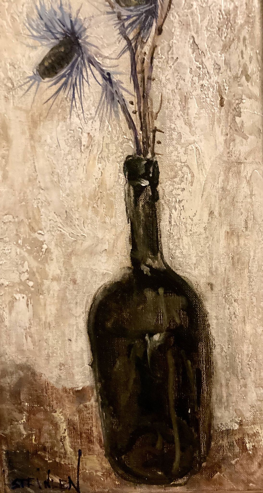Huile sur toile des années 1970