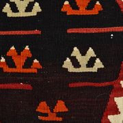 %100 Wool Turkish Vintage Kilim Rug, Mid Century Modern, 183x324 Cm