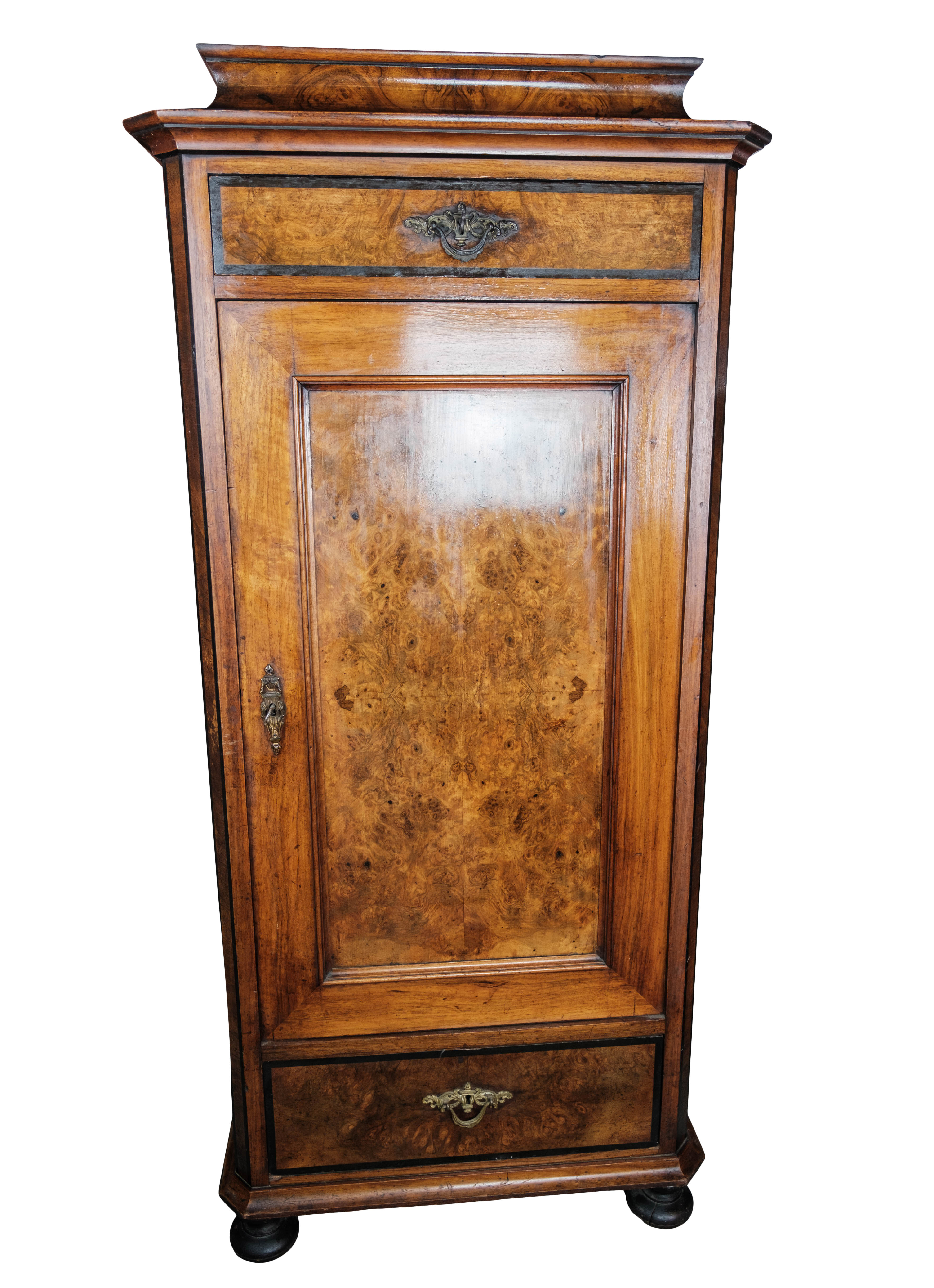Cabinet of walnut, 1850s