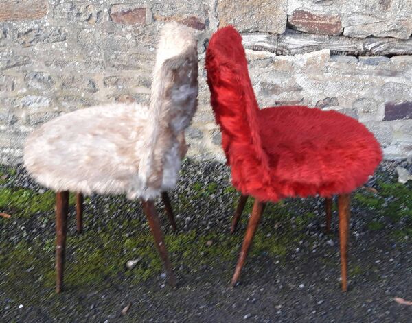 Paire de chaises moumoute Baumann n°845