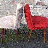 Paire de chaises moumoute Baumann n°845