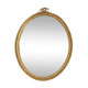 Golden oval mirror 32x44cm