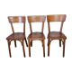 Ensemble de trois chaises bistrot Baumann