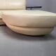 Exceptional Mid-Century Frighetto Italian Cream Leather Landscape Sofa with