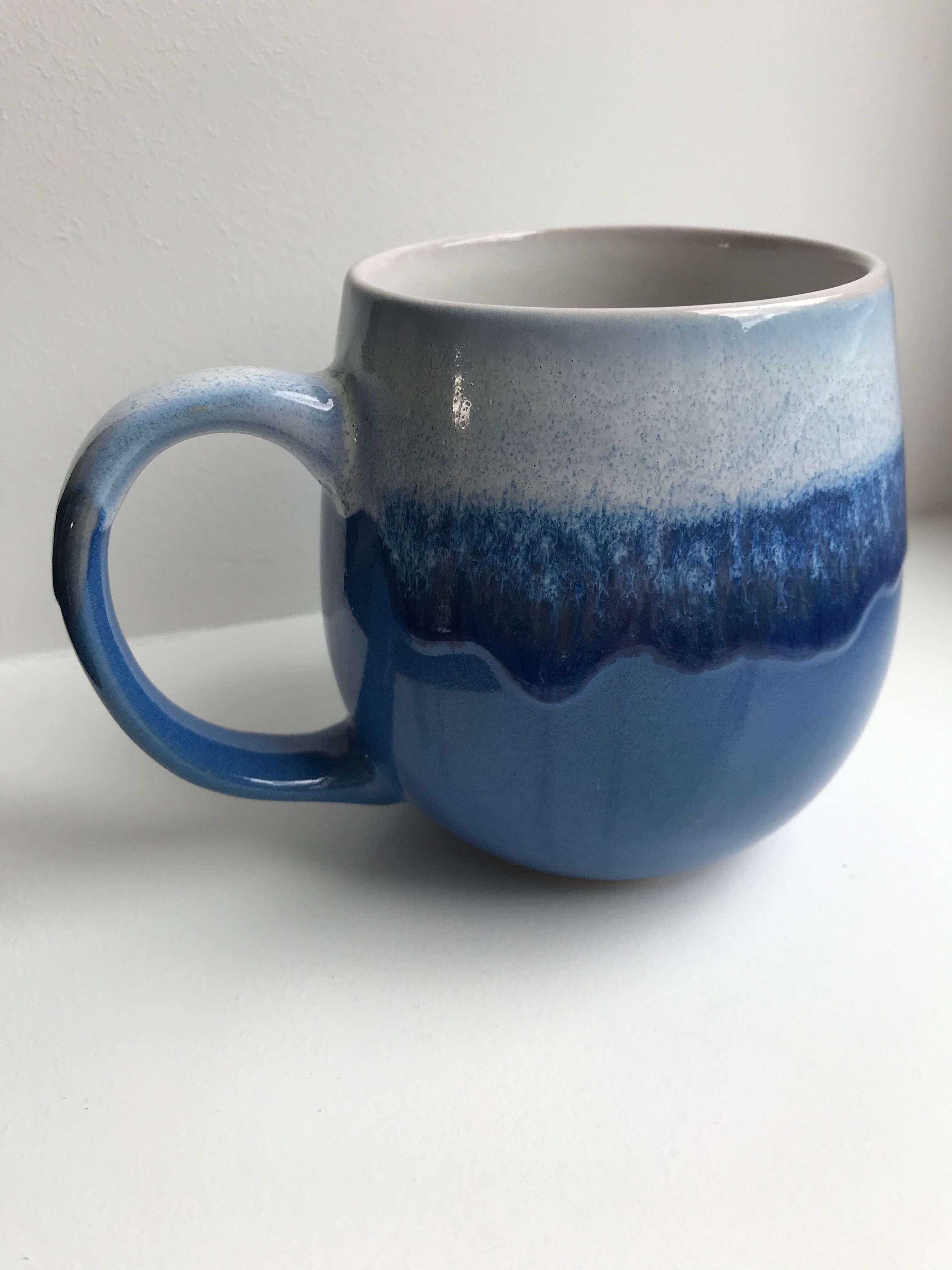 Blue ceramic mug