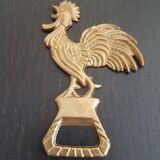 Bottle opener "un coq français" alloy metal gilded height 13.5 cm