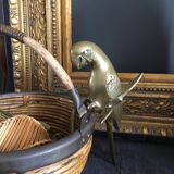Golden brass parrot