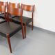 Set of 6 vintage Scandinavian Fristho Franeker chairs in teak and skai from the 60s