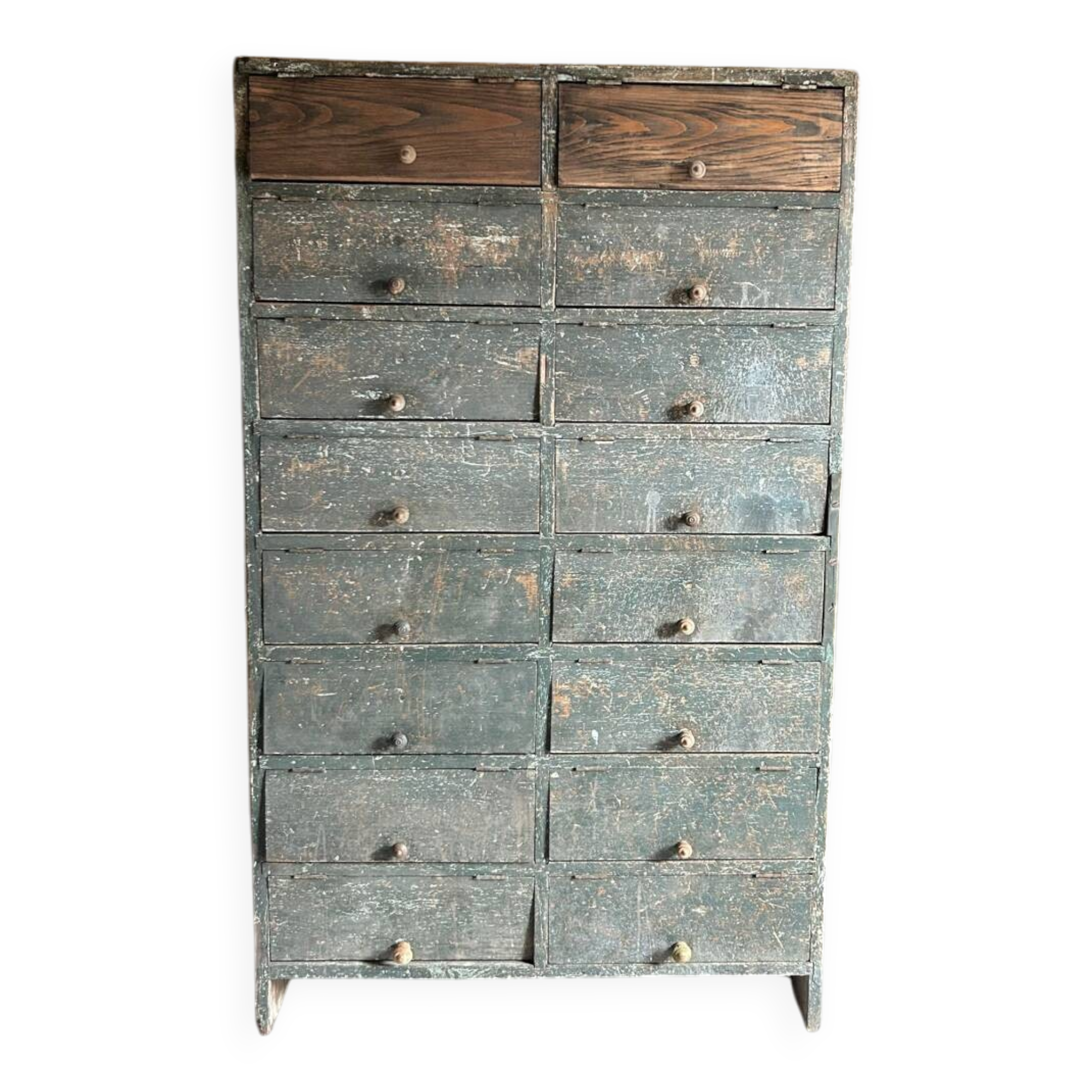 Old patinated flap cabinet