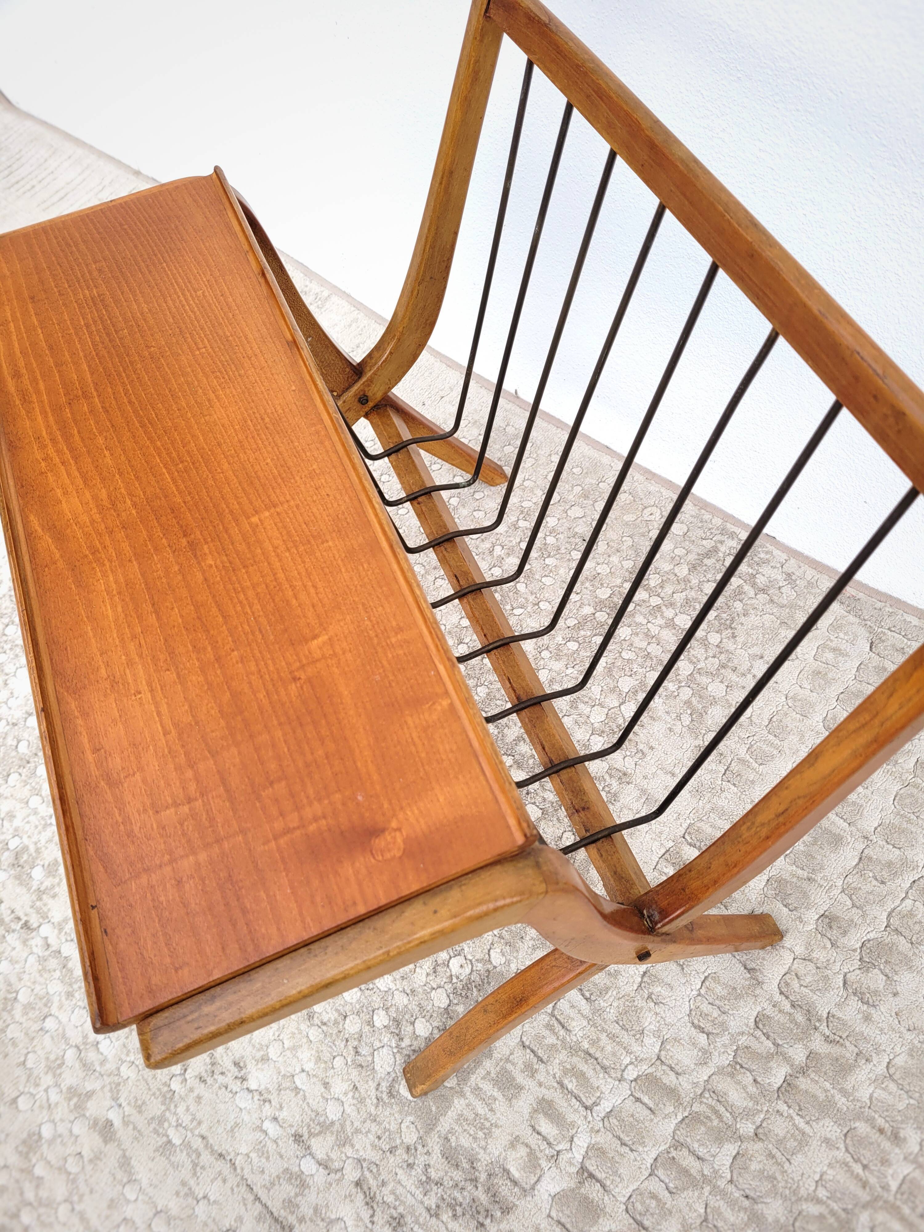 Magazine holder end of sofa 1950