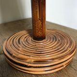 Louis Sognot rattan and bamboo lamp