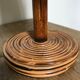 Louis Sognot rattan and bamboo lamp