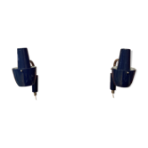PAIR OF METAL WALL LIGHTS 1950 "SCANDINAVIAN DESIGN".