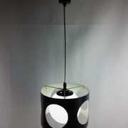 Suspension vintage noire métal 1960
