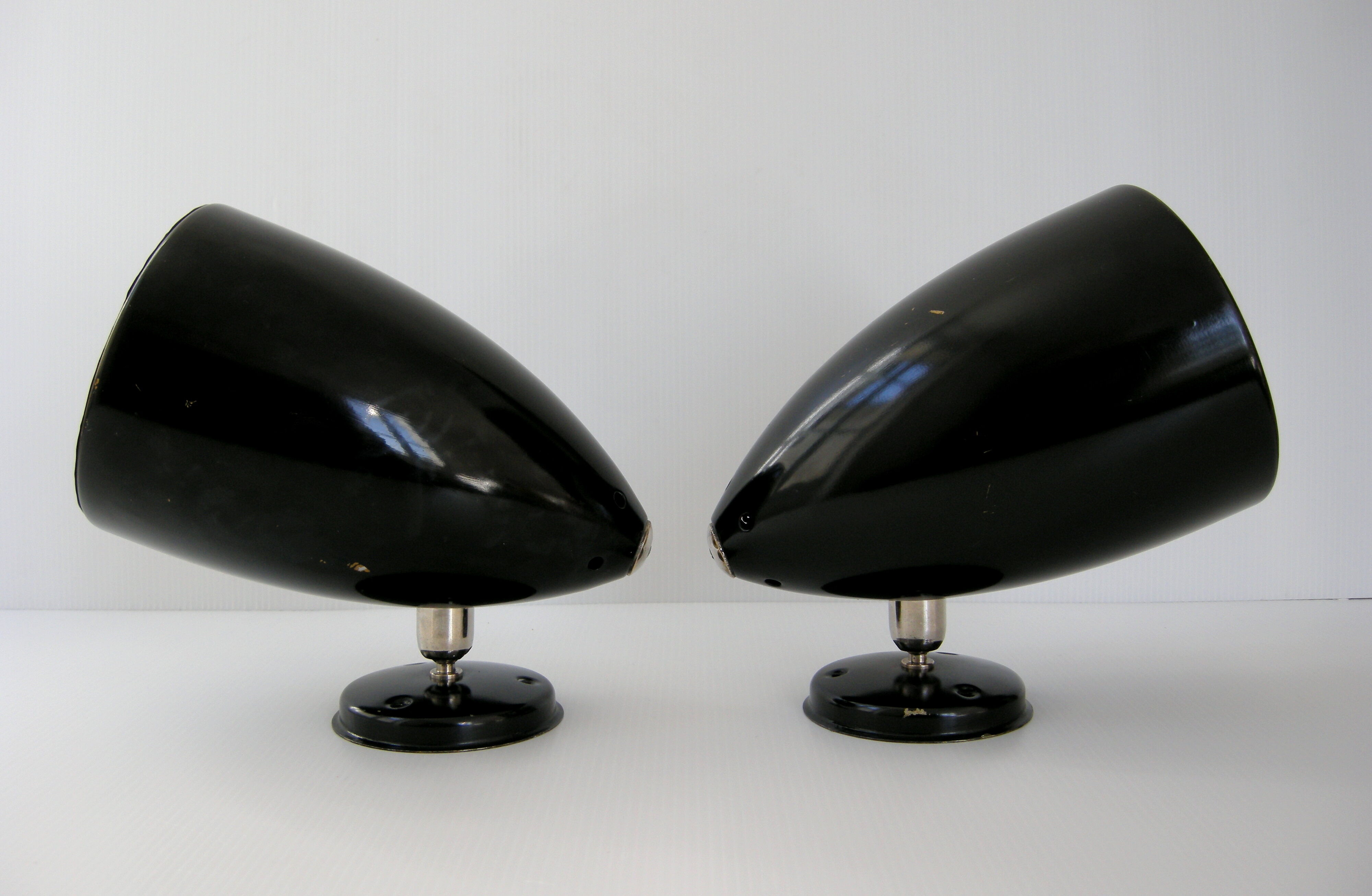 Pair of vintage 1950 adjustable spotlights