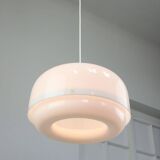 Italian White Medusa Pendant Brass Edition by Luigi Massoni for Guzzini, 1970s