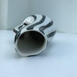 Black and white vase signed revernay