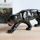 Art Deco ceramic black panther, 60cm sculpture