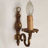 French Bronze Single Wall Sconce  Mid Century Single Light Fixture 5412
