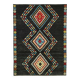 Hand-Knotted Turkish Contemporary 172 cm x 241 cm Black Wool Carpet
