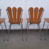 Set of 4 vintage petal chairs