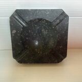 Square empty pocket ashtray in black marble