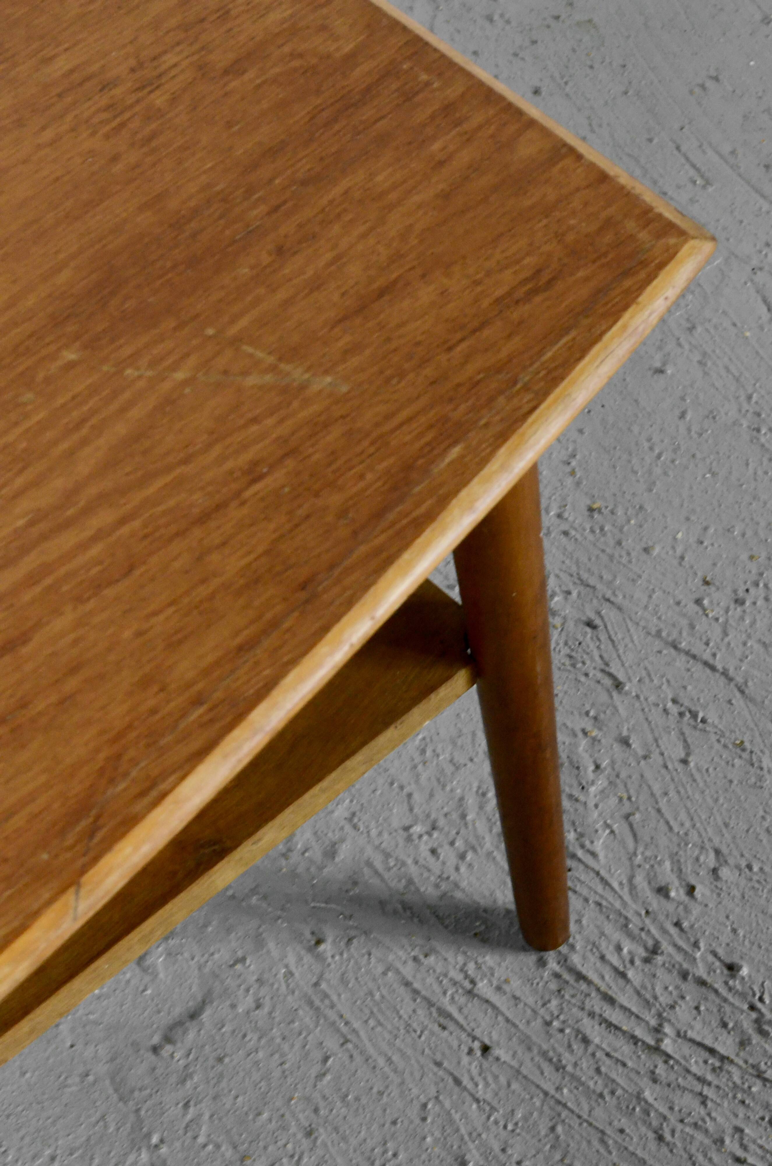 Midcentury Two Tier Teak Slatted Coffee Table.