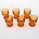 Set of six glasses, Italian design, 1970s, made in Italy