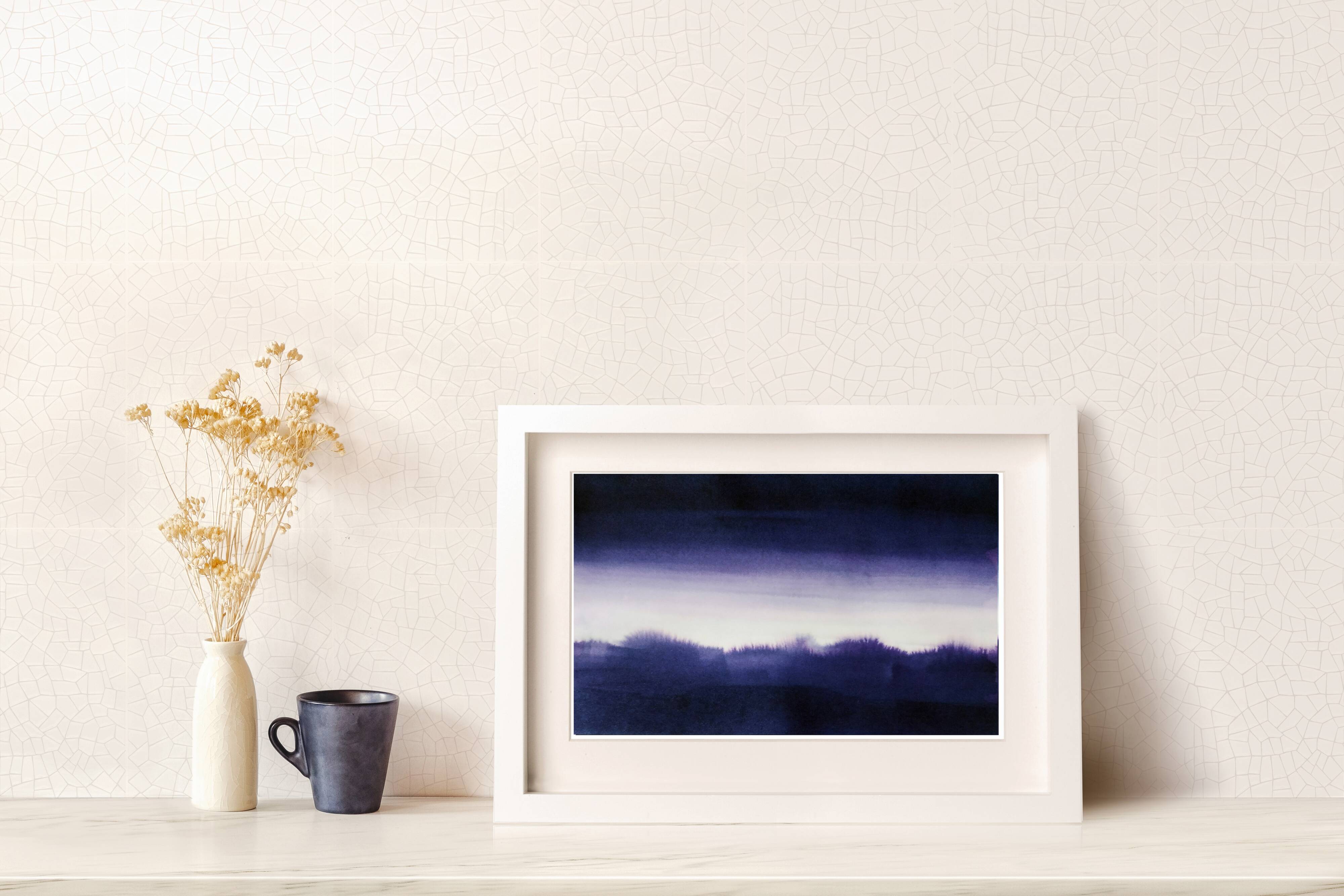 Blue landscape in ink 3