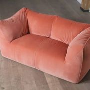 Canapé Le Bambole in coral velvet by Mario Bellini for B&B Italia,
