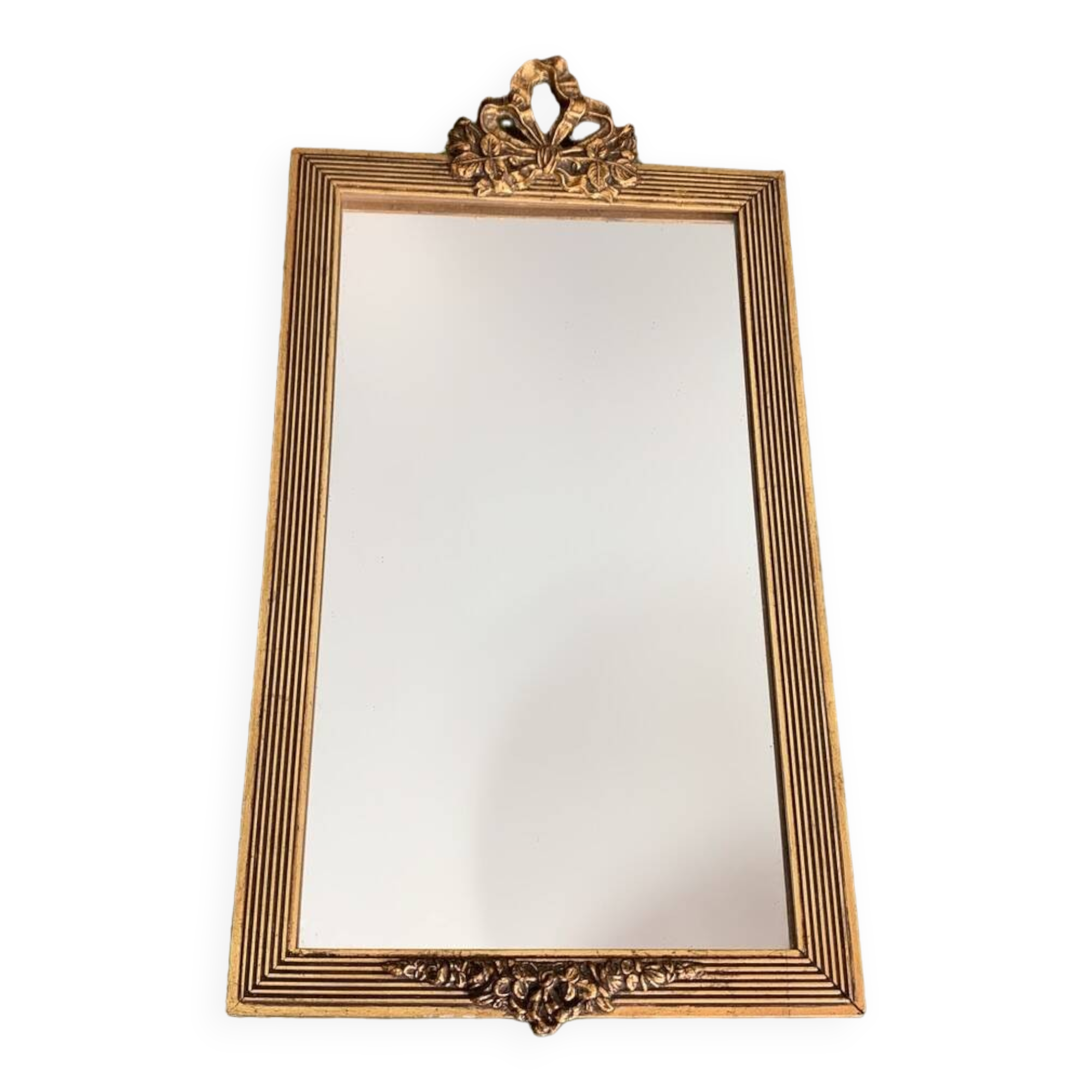 Neo Classic Mirror in wood and gilded stucco 53.5 x 29 cm