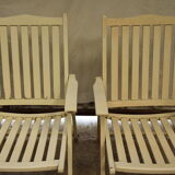 Set of 2 vintage folding armchairs