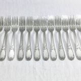 49-piece cutlery set in Louis XV silver-plated metal