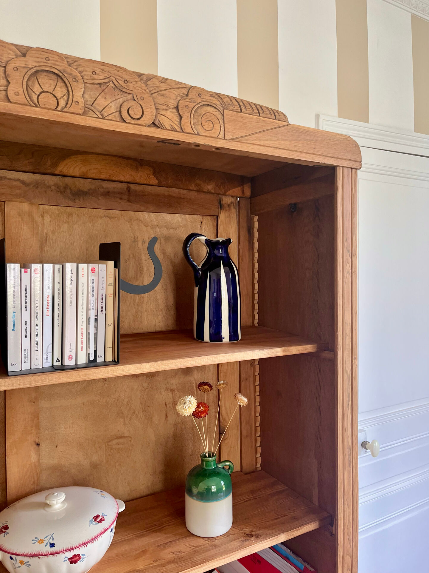 Art Deco library in solid oak