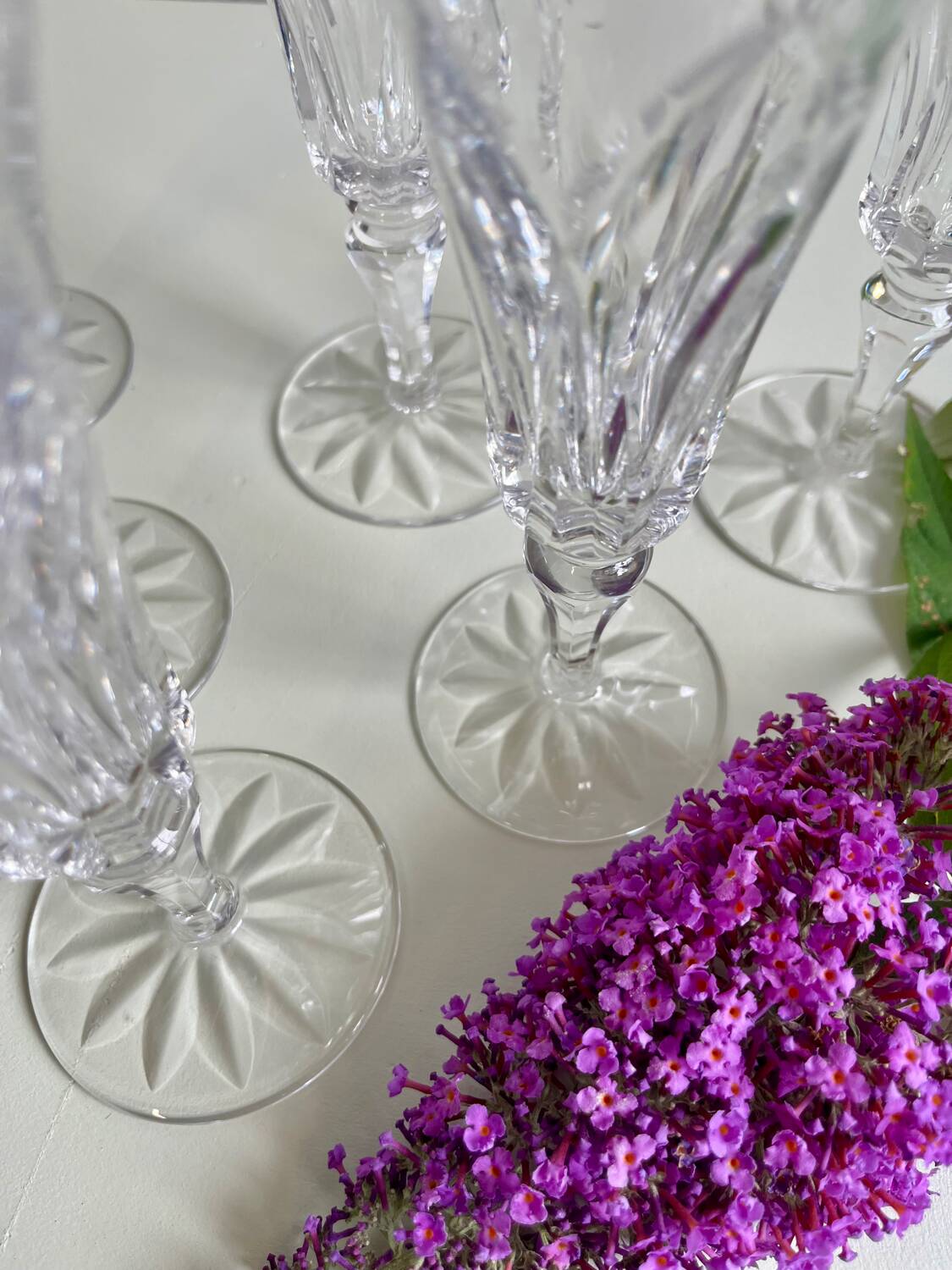 Lot de 6 flûtes cristal St Louis