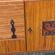 Bamboo and rattan enfilade attributed to Audoux and Minet.