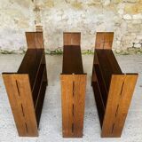 Ensemble de 3 Bibliothèques modulaires vintage en chêne