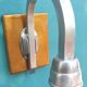 Pair art deco aluminum sconces