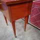 Vintage bedside table, mahogany veneer and tapered legs