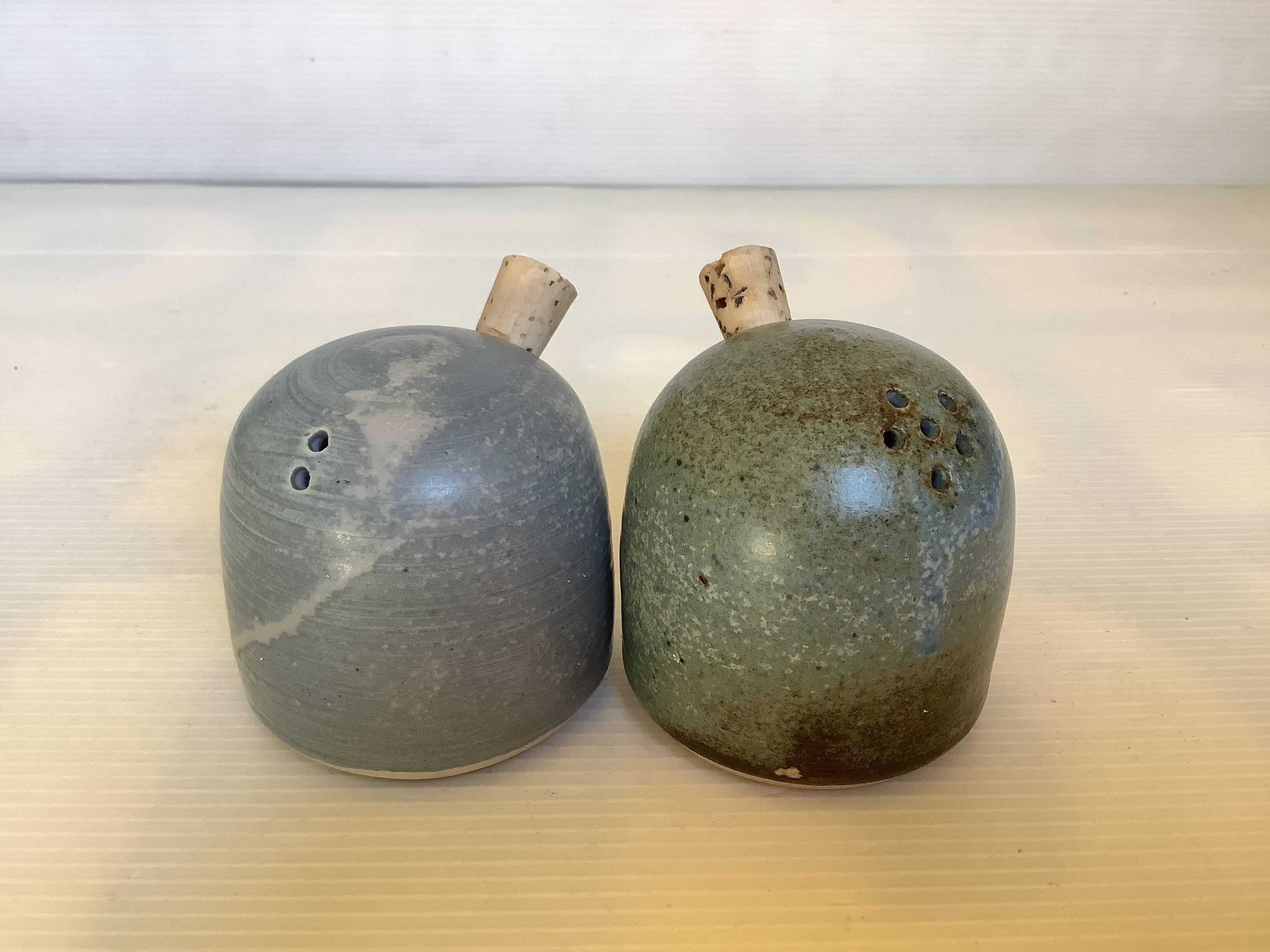 Salt and pepper handmade ceramic