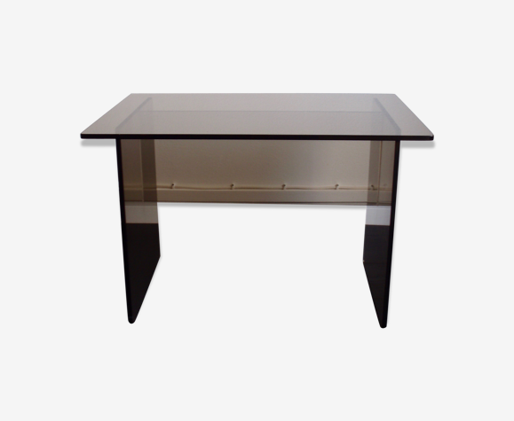 Table basse en verre fumé des années 70