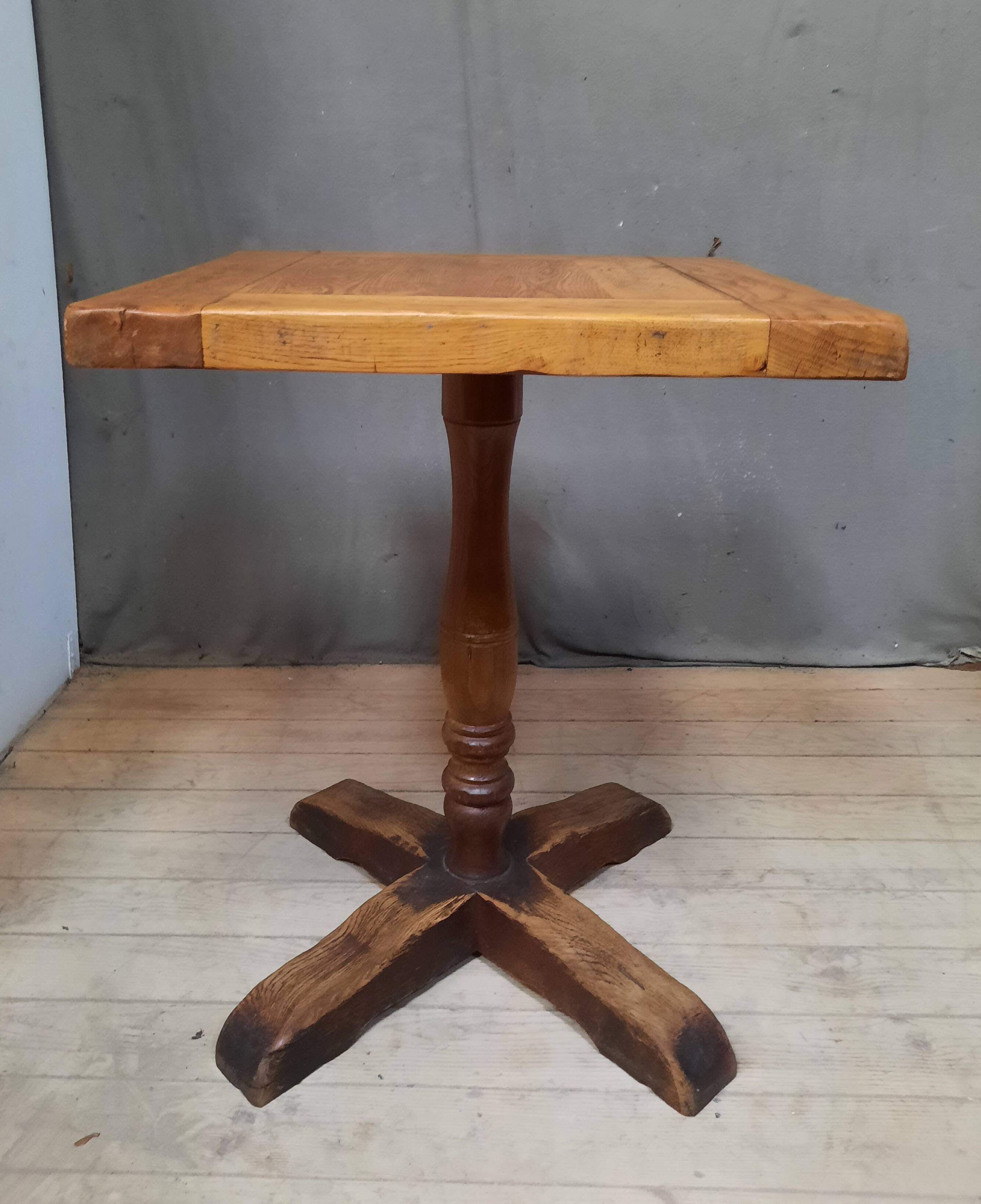 Square solid wood bistro table