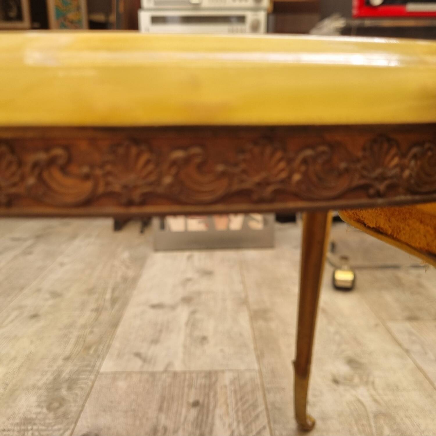Bronze and marble side table