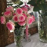 Vintage Bohemian crystal vase