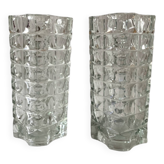 Pair of Windsor vases - JG Durand for Luminarc - large models - 1970